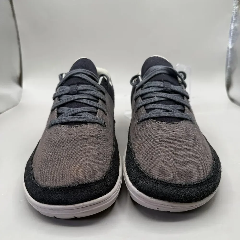 Lems Chillum Shoes Mens Size 9.5 Navy Gray Canvas Sneakers Minimalist Zero Drop